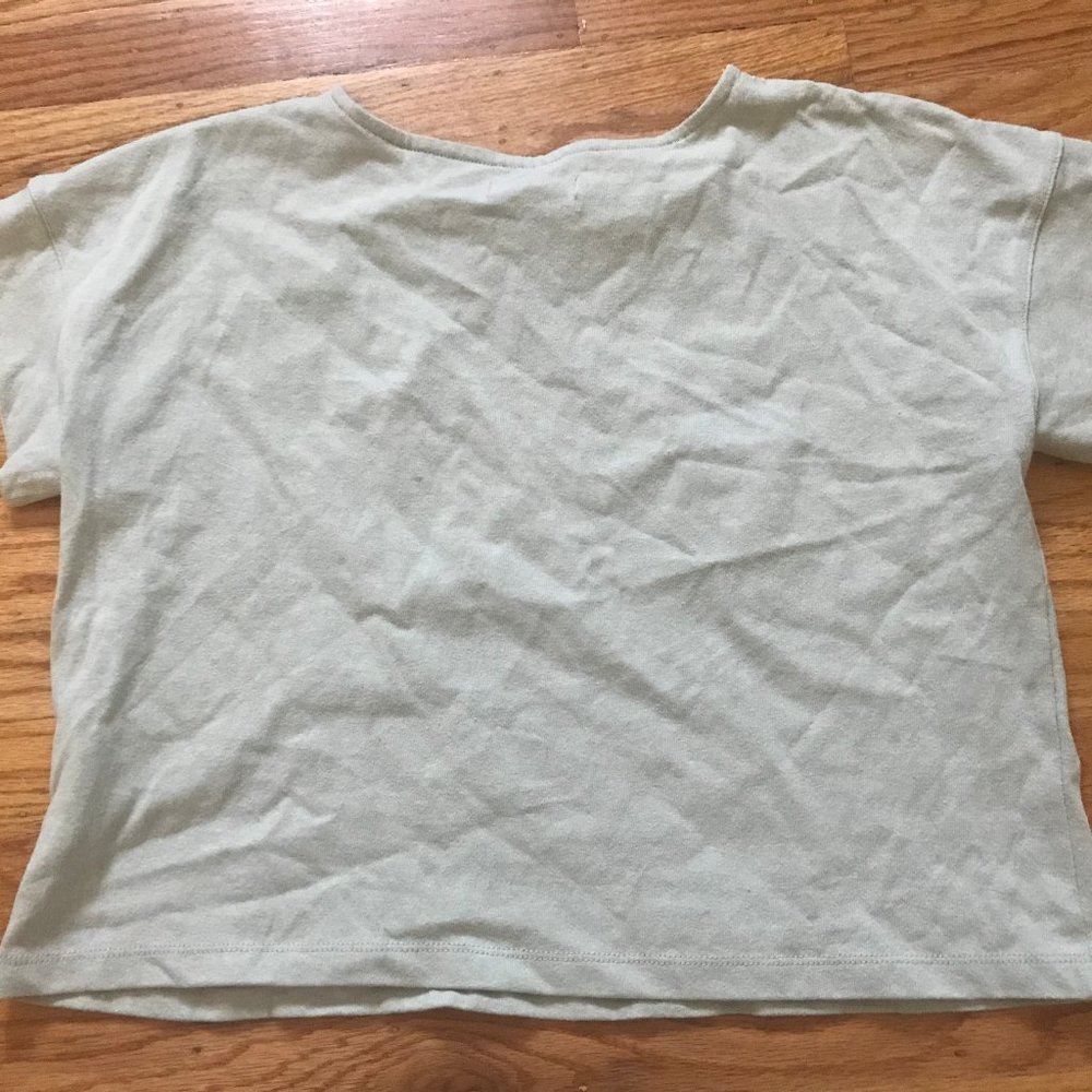 Boxy seafoam 100% cotton tee